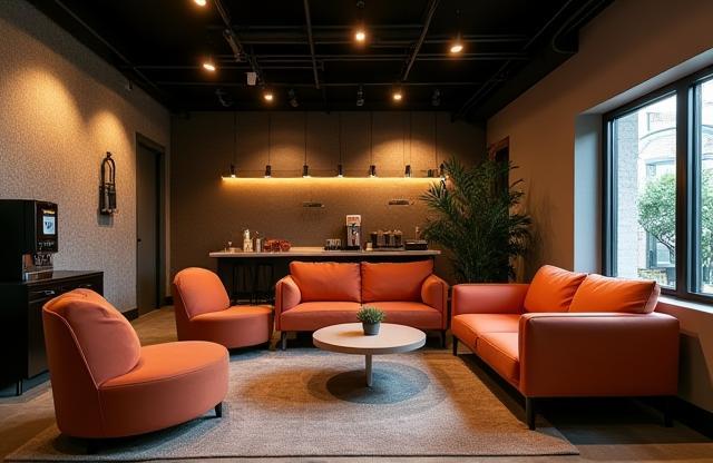 Espace détente pour les clients